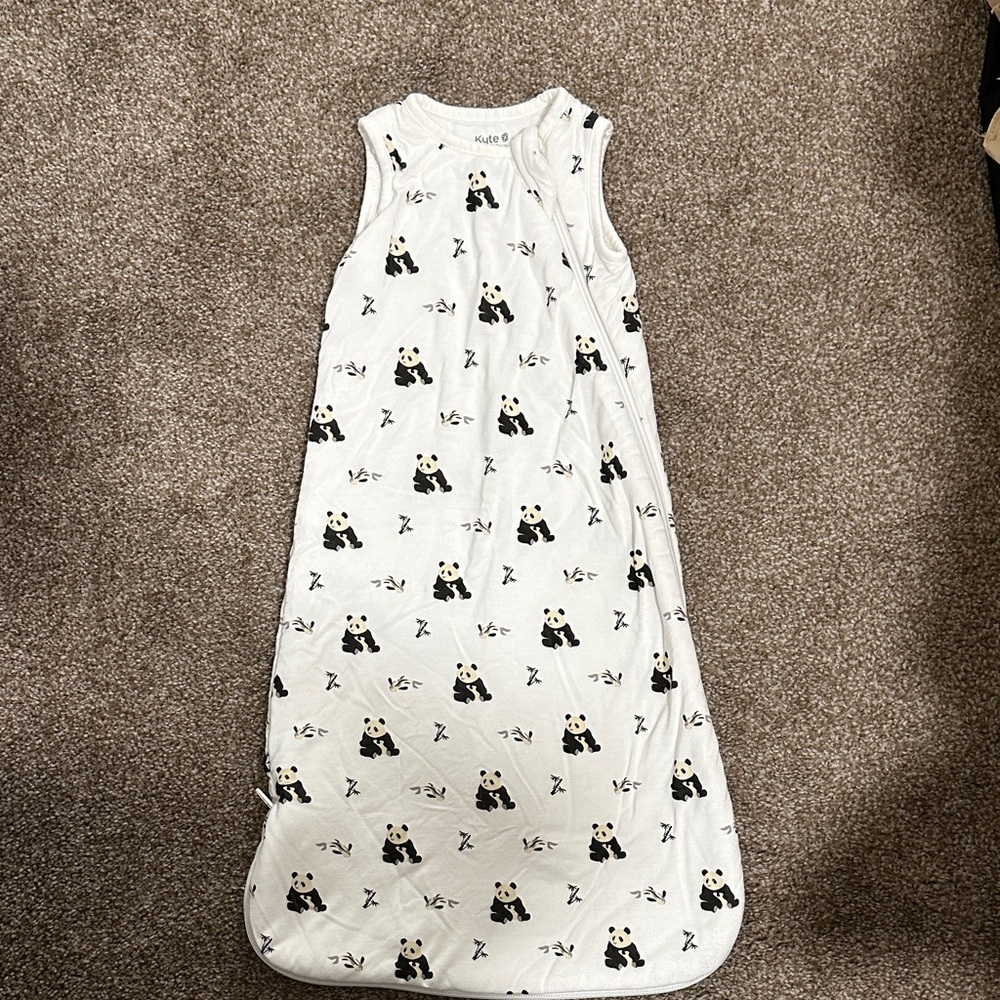 Kyte BABY Panda Print Sleep Sack - White and Black